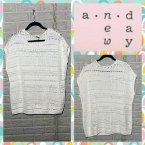 A New Day White Knit top Women's Size XL